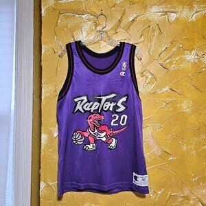 Vintage 90s Champion Toronto Raptors Damon Stoudamire Basketball Jersey Size 40
